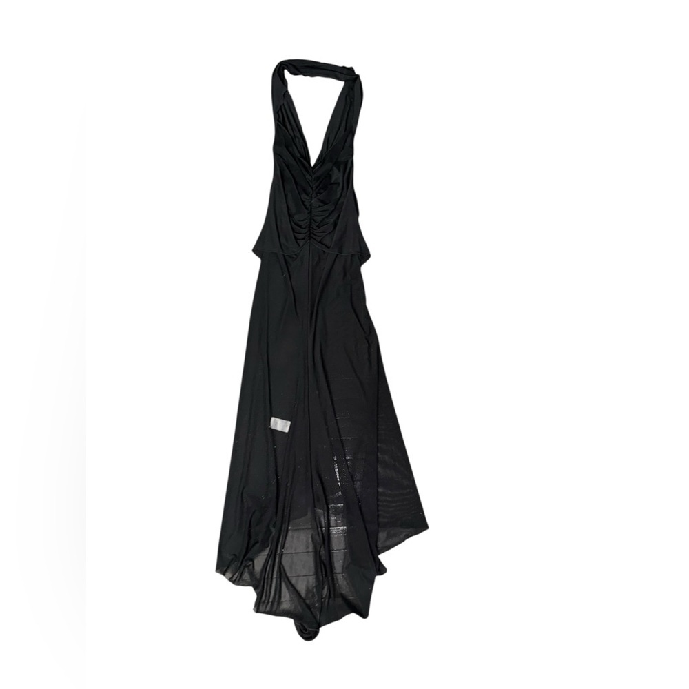 Kim Shui Mesh Maxi Halter Dress in Black Small - Picture 4 of 8